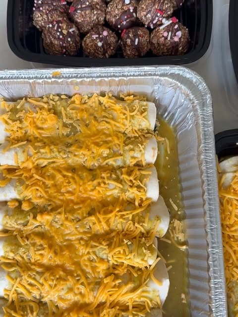 Enchiladas fresh from the oven