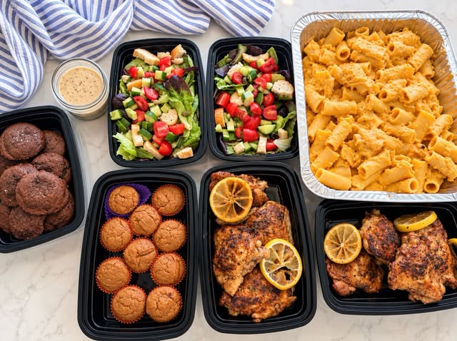 This week's Sophoodie spread: lemon pepper chicken and butternut squash rigatoni